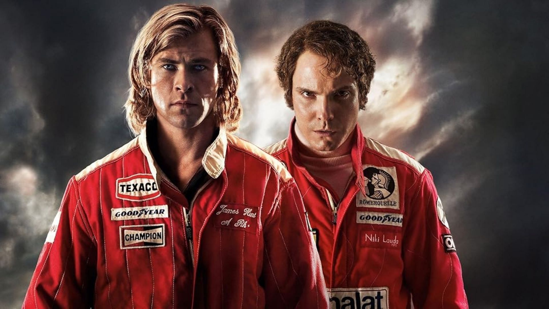 Hemsworth and Brühl in Rush (Image via Prime Video)